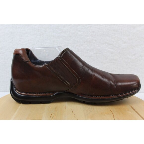 Cole Haan Slip On Shoe Men Size 11.5 Leather Brown Loafer Zeno Split Toe Comfort - Picture 8 of 13